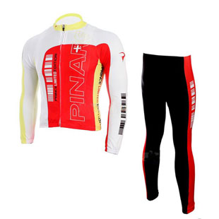 Maillot pinarello rojo mangas largas