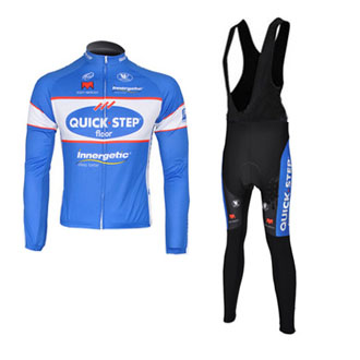 Maillot quick step mangas largas tirantes azul