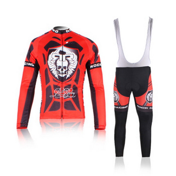 Maillot rock mangas largas tirantes rojo