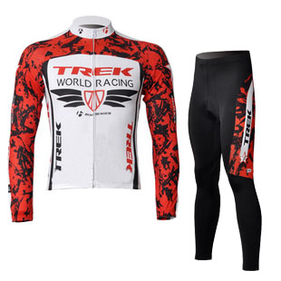 Maillot trek blanco mangas largas