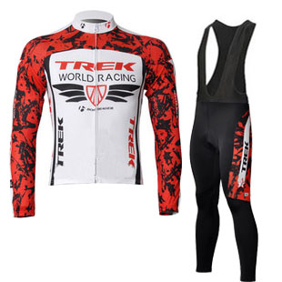 Maillot trek blanco mangas largas tirantes