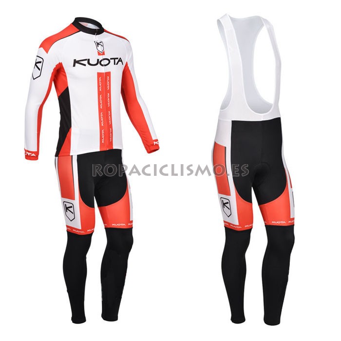 2013 Kuota Maillot Indeland Negro Blanco Mangas Larga Tirantes