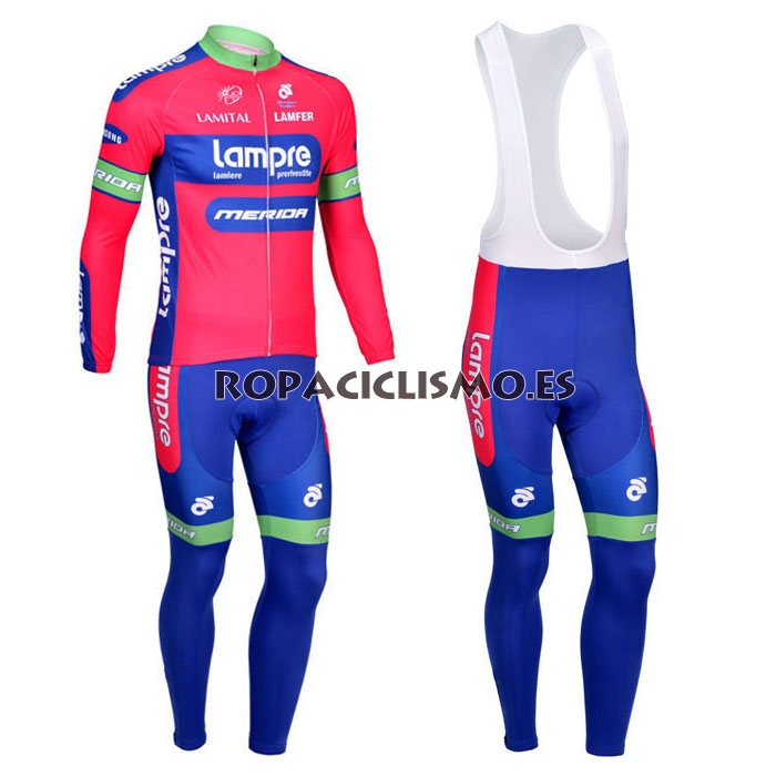 2013 Maillot Lampre tirantes mangas largas