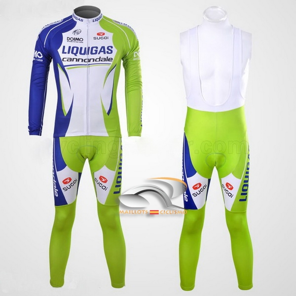 2012 Maillot liquigas mangas largas tirantes