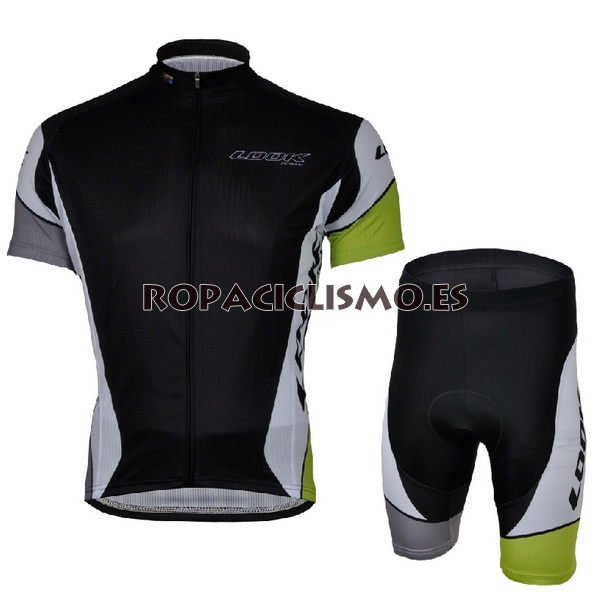 2013 Maillot Look Negro Mangas Cortas