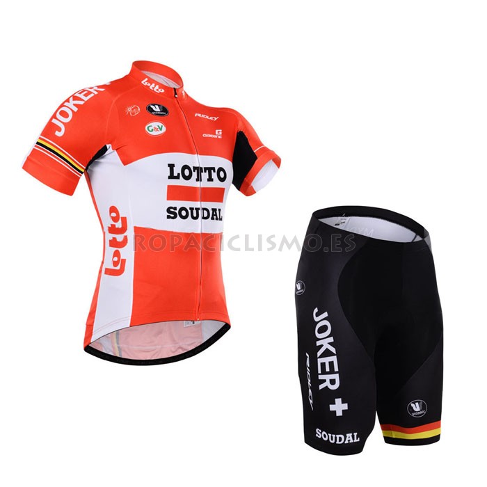 2015 Maillot Lotto mangas cortas Rojo