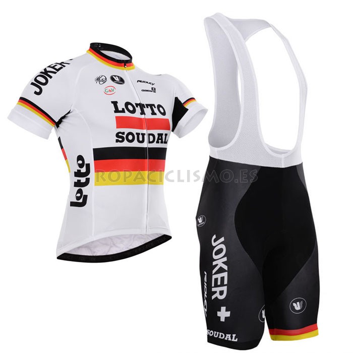 2015 Maillot Lotto tirantes mangas cortas Blanco