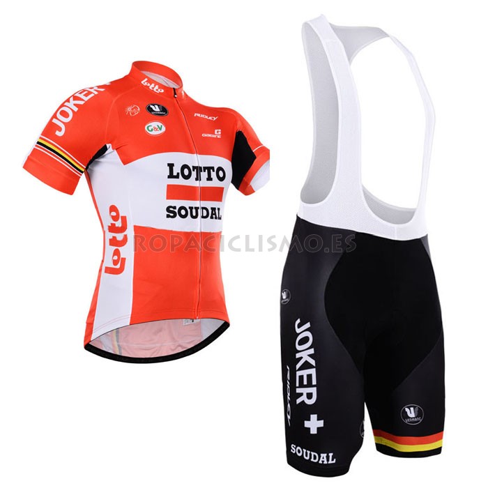 2015 Maillot Lotto tirantes mangas cortas Rojo