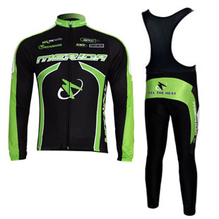 Maillot Merida verde Mangas Largas Tirantes