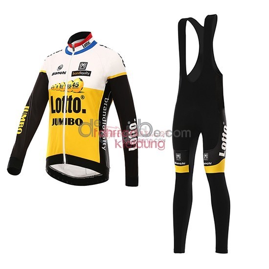 2016 Maillot Lotto NL Jumbo Mangas Cortas Amarillo Y Negro