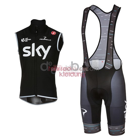 2017 Gilet Antivento Sky Mangas Cortas Negro