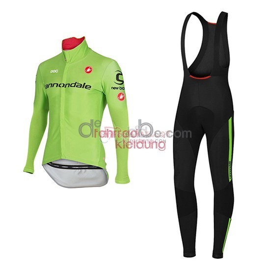 2017 Maillot Cannondale Mangas Largas Verde