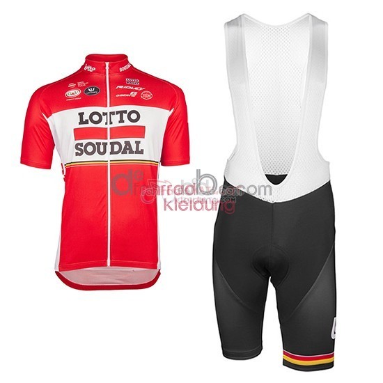 2017 Maillot Lotto Soudal Mangas Cortas rojo Y blanco