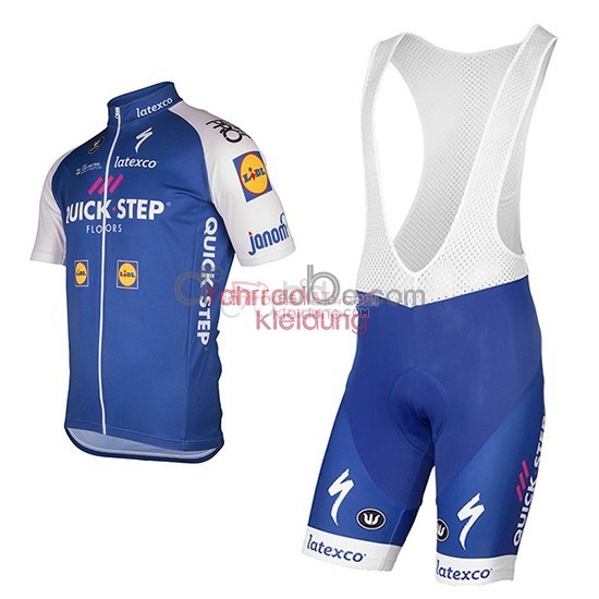 2017 Maillot Quick Step Floors Mangas Cortas Azul