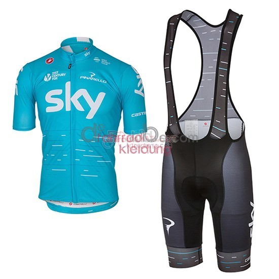 2017 Maillot Sky Mangas Cortas Azul