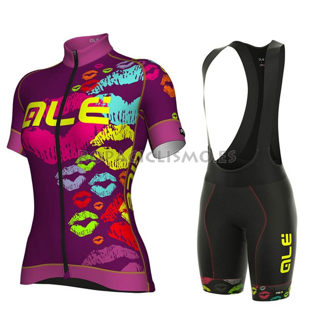 2018 Maillot ALE Tirantes Mangas Cortas Fuxia