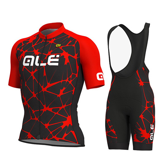 2019 Maillot ALE Tirantes Mangas Cortas Rojo