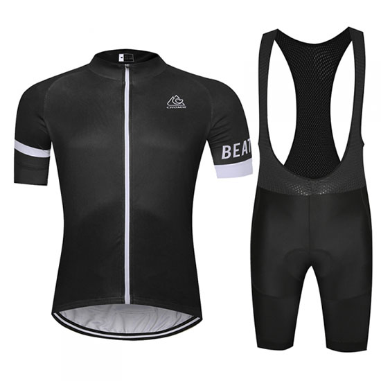 2019 Maillot Chomir Tirantes Mangas Cortas Negro