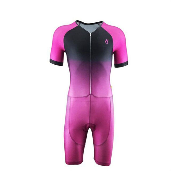 2019 Maillot Emonder-triathlon Tirantes Mangas Cortas Rosa Negro