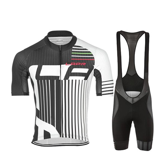 2019 Maillot Lungo Ao Tirantes Mangas Cortas Negro Blanco