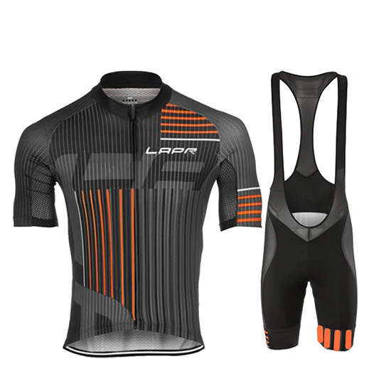 2019 Maillot Lungo Ao Tirantes Mangas Cortas Negro Naranja