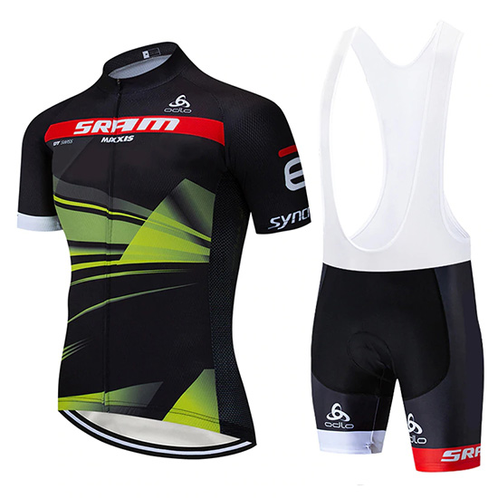 2019 Maillot Sram Tirantes Mangas Cortas Negro Verde