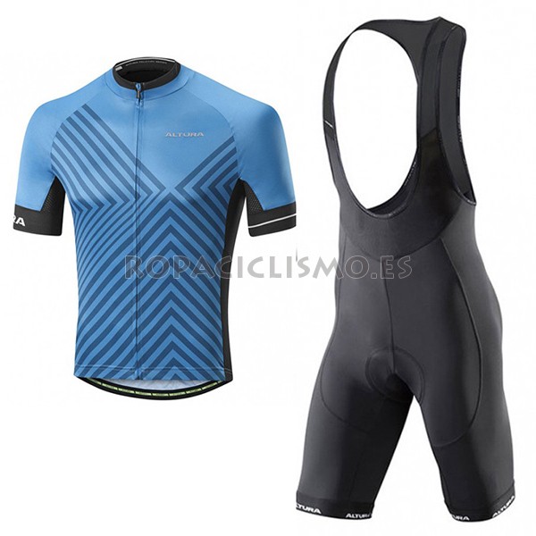 2017 Maillot Altura Peloton tirantes mangas cortas azul