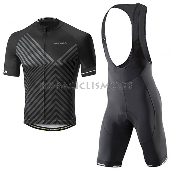 2017 Maillot Altura Peloton tirantes mangas cortas negro