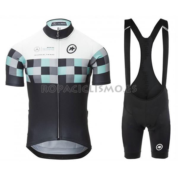 2017 Maillot Assos tirantes mangas cortas negro