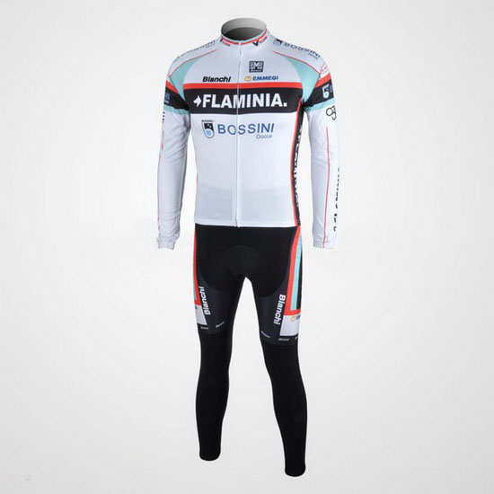 2010 Maillot Bianchi Tirantes Mangas Largas Blanco