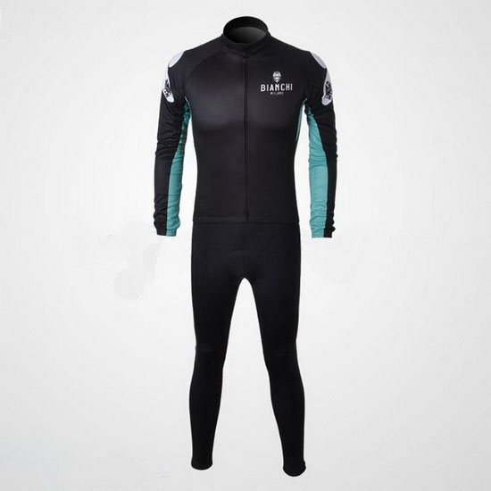 2010 Maillot Bianchi Tirantes Mangas Largas Negro