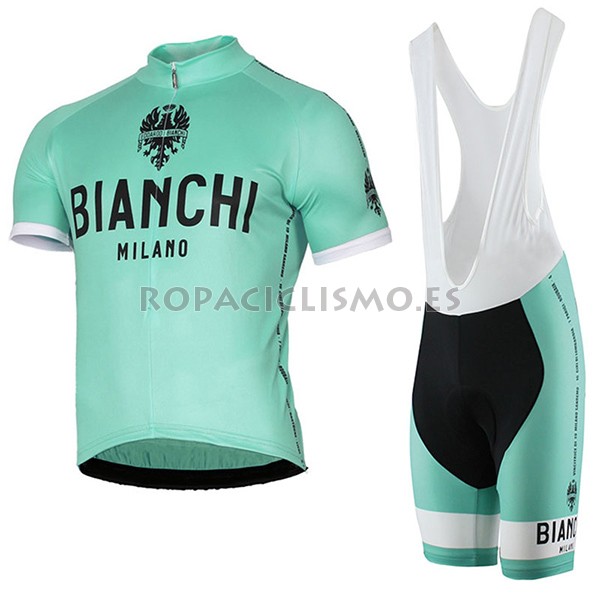 2017 Maillot Bianchi Milano Pride tirantes mangas cortas verde