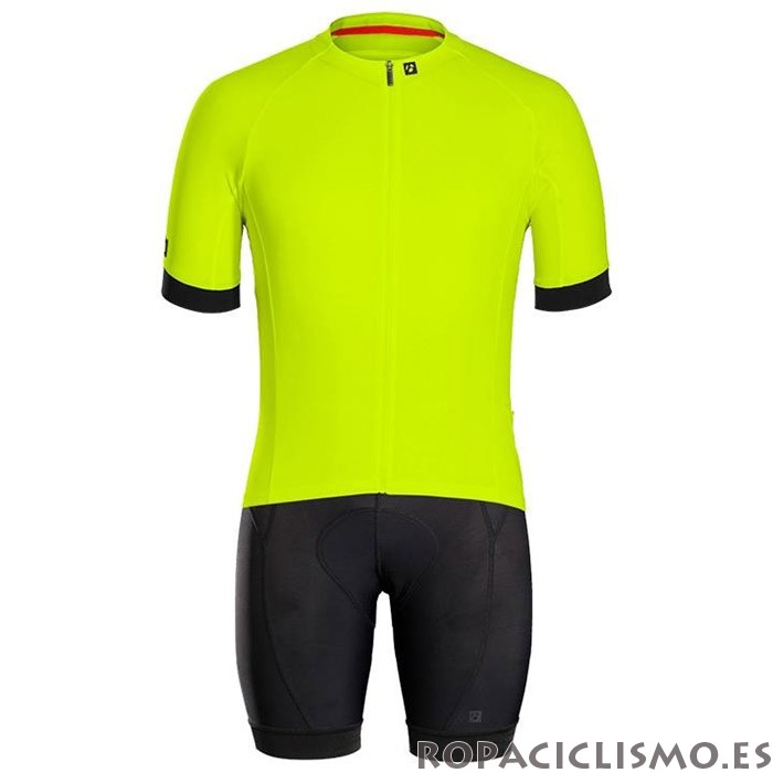 2020 Maillot Bontrage Tirantes Mangas Cortas Amarillo