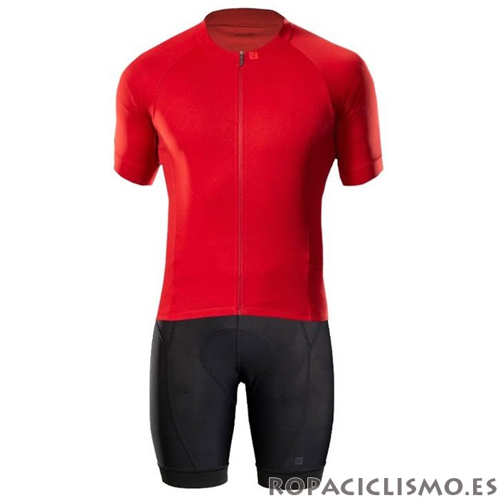 2020 Maillot Bontrage Tirantes Mangas Cortas Rojo