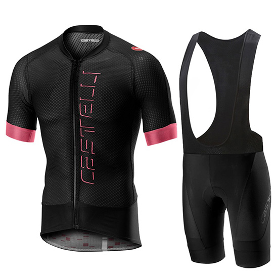 2019 Maillot Castelli Climber's 2.0 Tirantes Mangas Cortas Negro Rosa