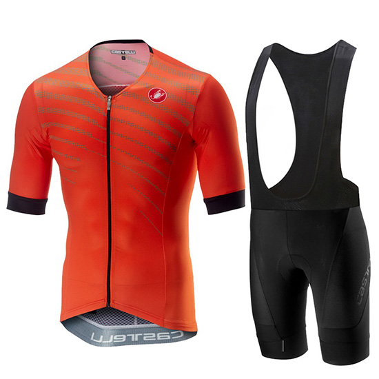 2019 Maillot Castelli Free Speed Race Tirantes Mangas Cortas Naranja