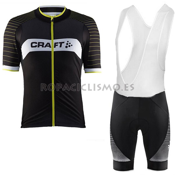 2017 Maillot Craft tirantes mangas cortas negro