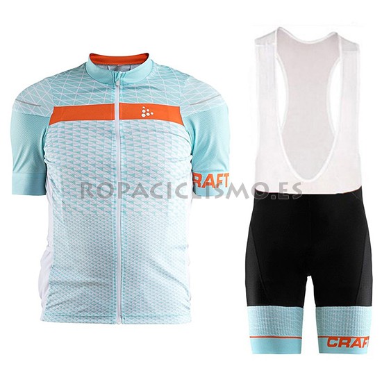 2018 Maillot Craft Route Tirantes Mangas Cortas Claro Azul