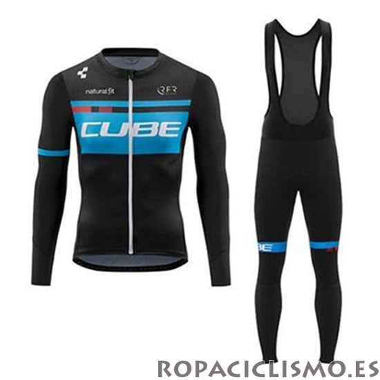 2020 Maillot Cube Tirantes Mangas Largas Azul Negro