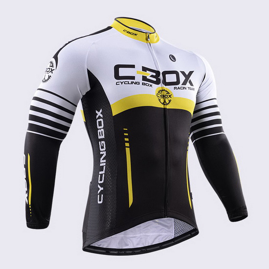 2015 Maillot Fox CyclingBox Tirantes Mangas Largas Negro Y Blanc