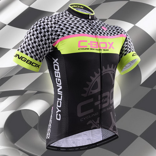 2015 Maillot CyclingBox Tirantes Mangas Largas Negro Y verde