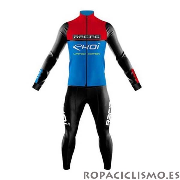 2020 Maillot EKOI Tirantes Mangas Largas Rojo Azul Negro