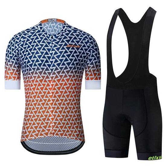 2019 Maillot Etixxl Tirantes Mangas Cortas Azul Naranja