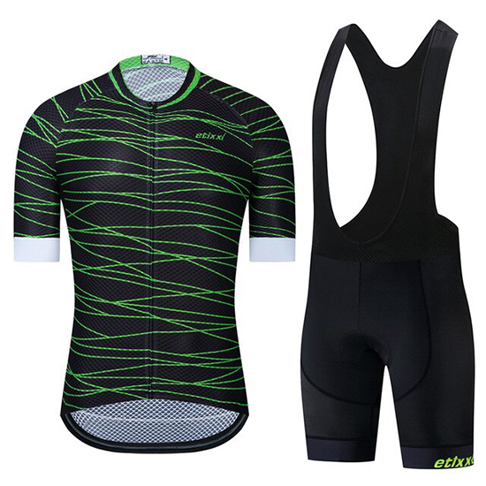 2019 Maillot Etixxl Tirantes Mangas Cortas Negro Verde