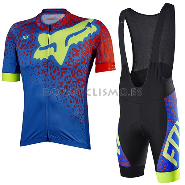 2017 Maillot Fox Ascent Comp tirantes mangas cortas azul