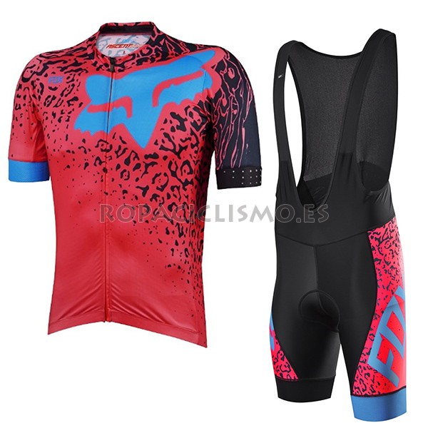 2017 Maillot Fox Ascent Comp tirantes mangas cortas rojo