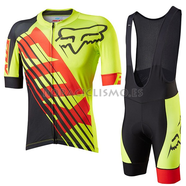 2017 Maillot Fox Le Savant tirantes mangas cortas amarillo