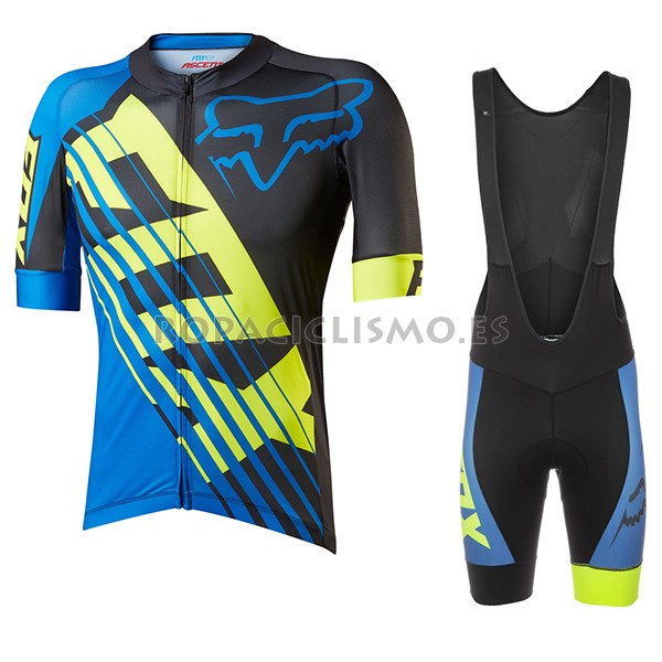 2017 Maillot Fox Le Savant tirantes mangas cortas azul