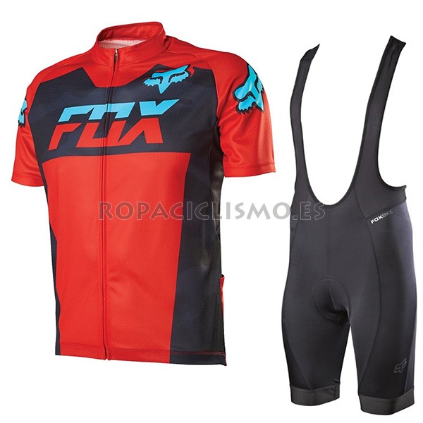 2017 Maillot Fox Livewire tirantes mangas cortas rojo