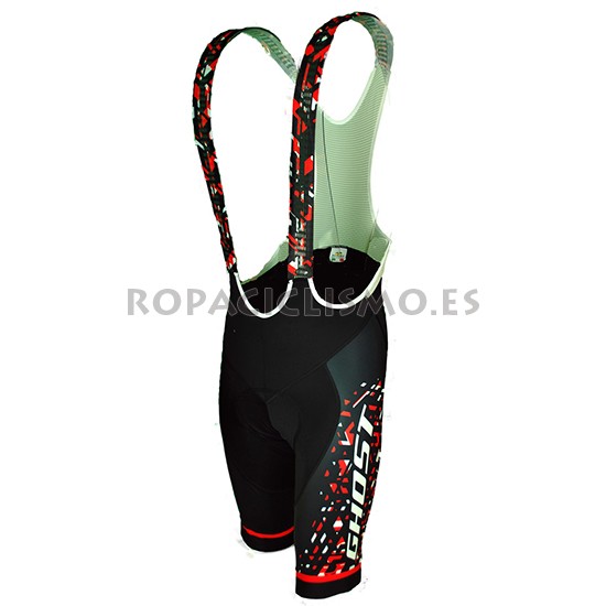 2018 Maillot Ghost Tirantes Mangas Cortas Rojo Negro